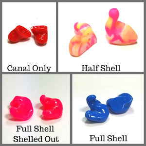 Custom Ear Plug Form Options